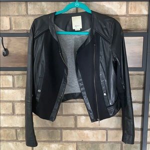 Athropologie  leather moto jacket.